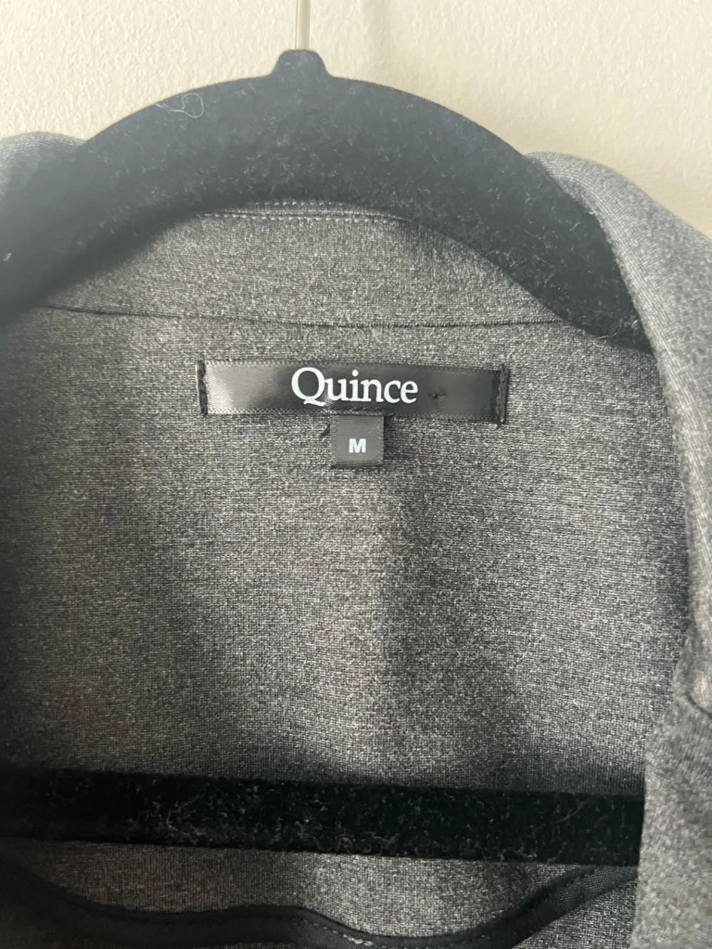 Quince Ultra Stretch Ponte Blazer Charcoal Gray Tailored Work Jacket M - Picture 7 of 9